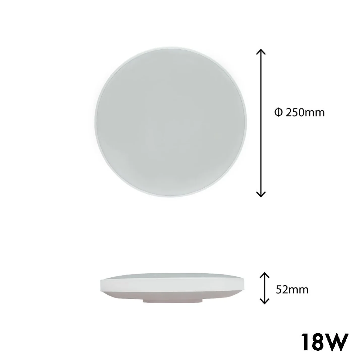 Nymphea-Led-Zwart-Maat-18W.