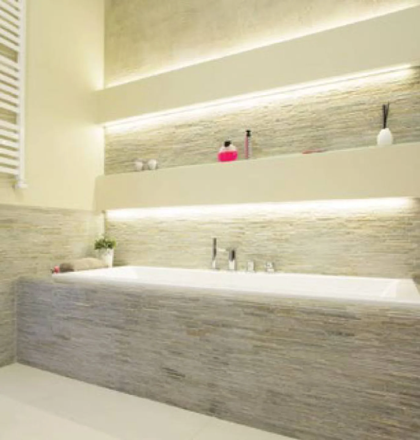 ledstrip badkamer warm licht.