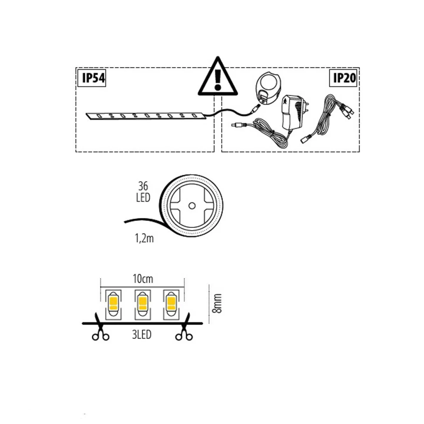 Led strip onder bed met sensor.