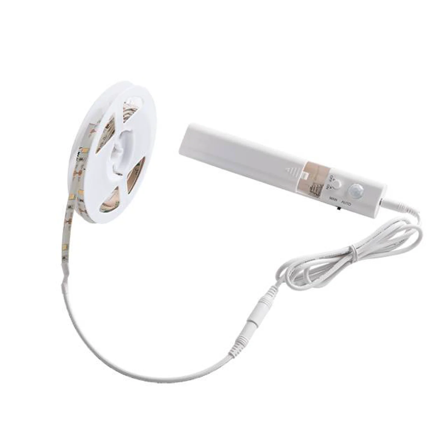 led strip met pir en batterij.