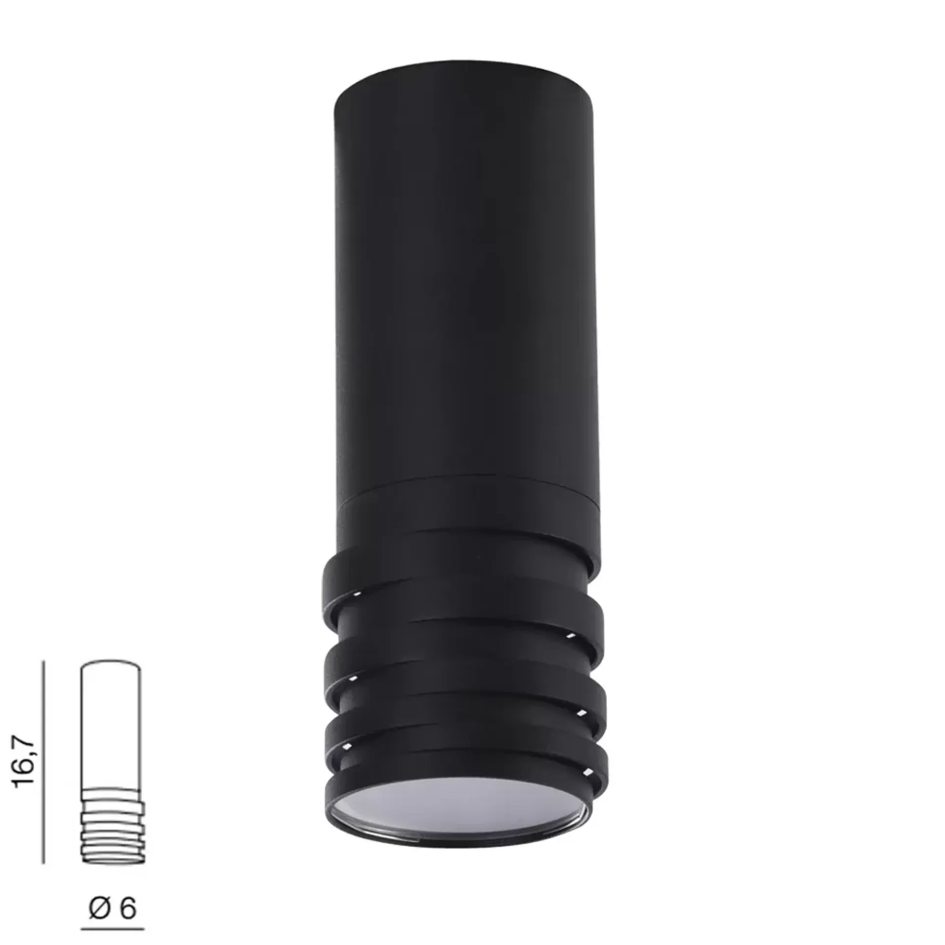 Locus-opbouwspot-led-zwart.