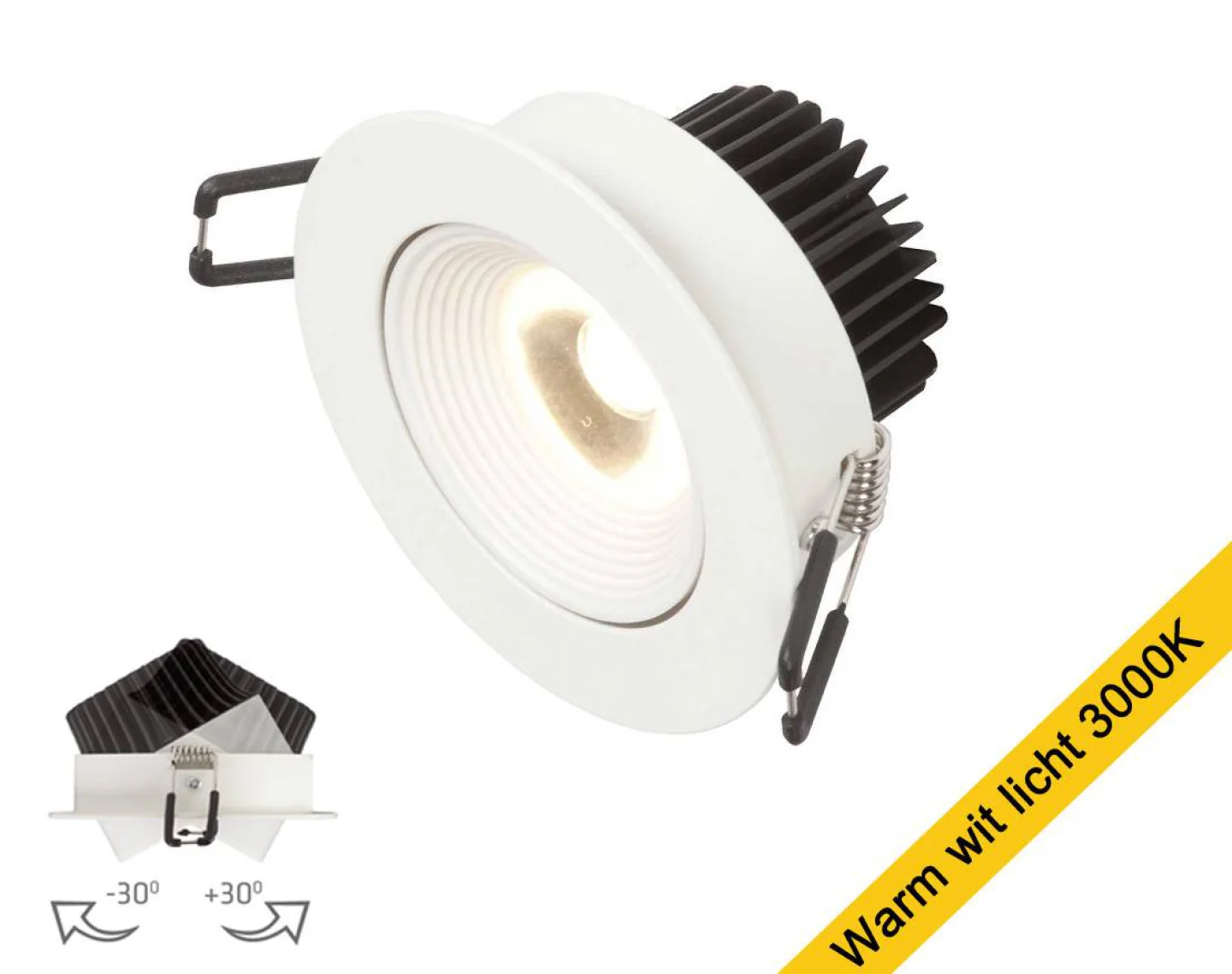 Firgy spot warm wit licht led kantelbaar.