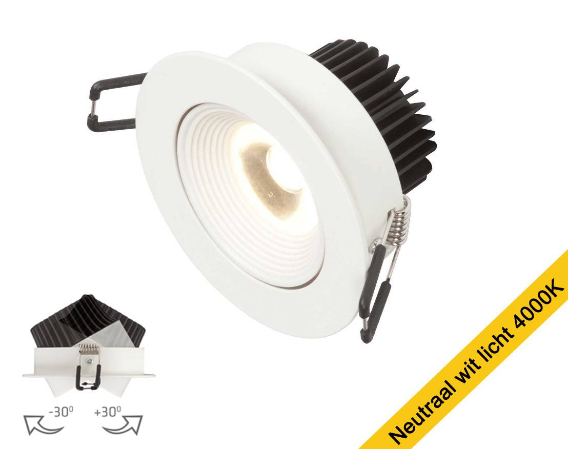 Firgy led spot neutraal wit licht kantel