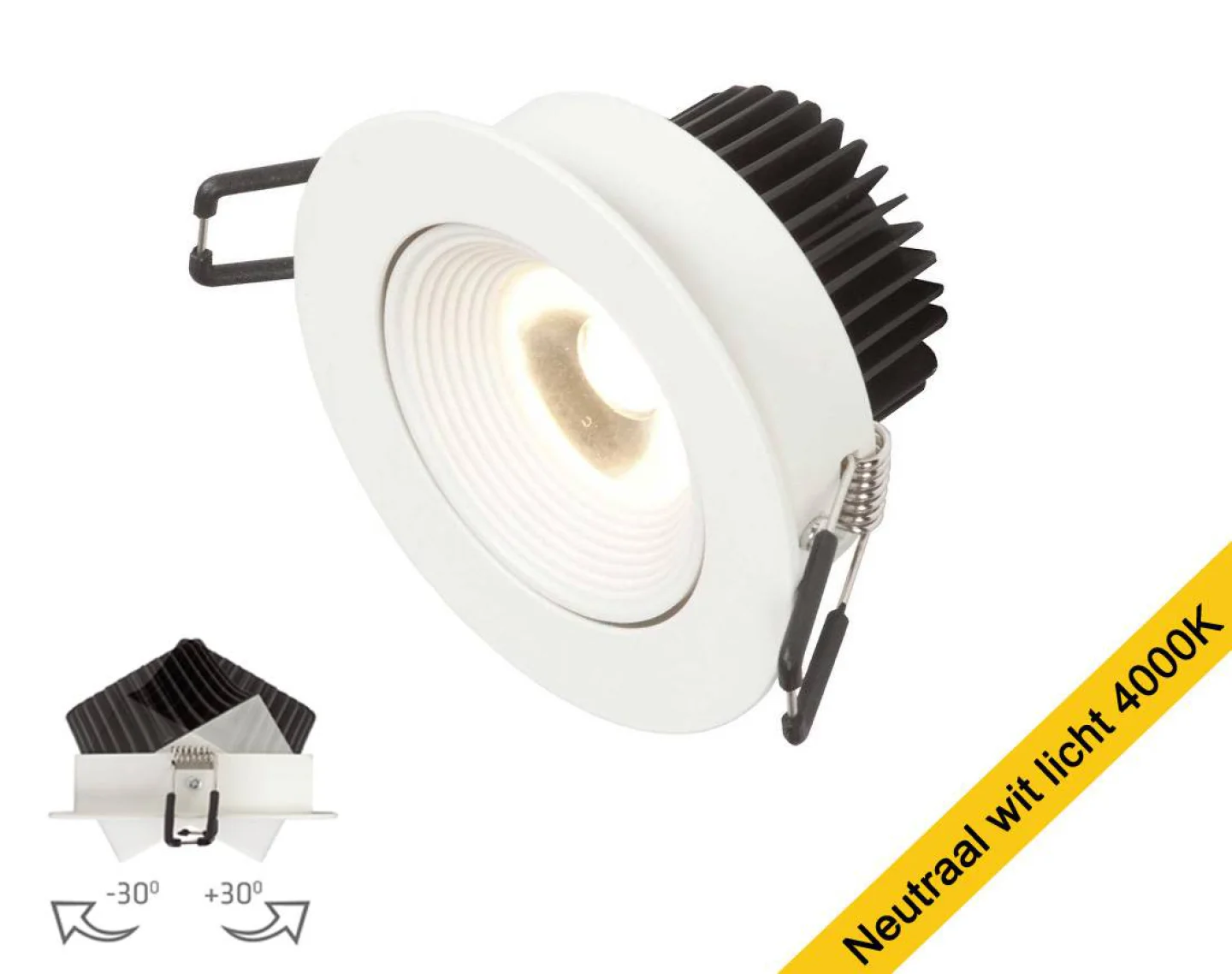 Firgy led spot neutraal wit licht kantel.