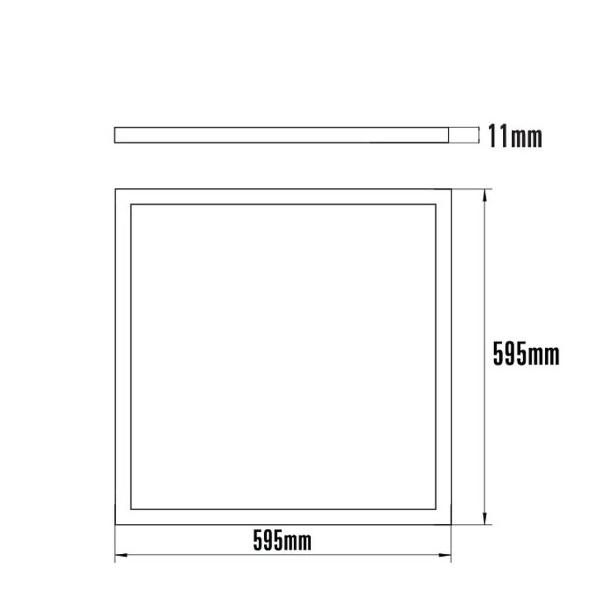 led paneel warm wit licht maat