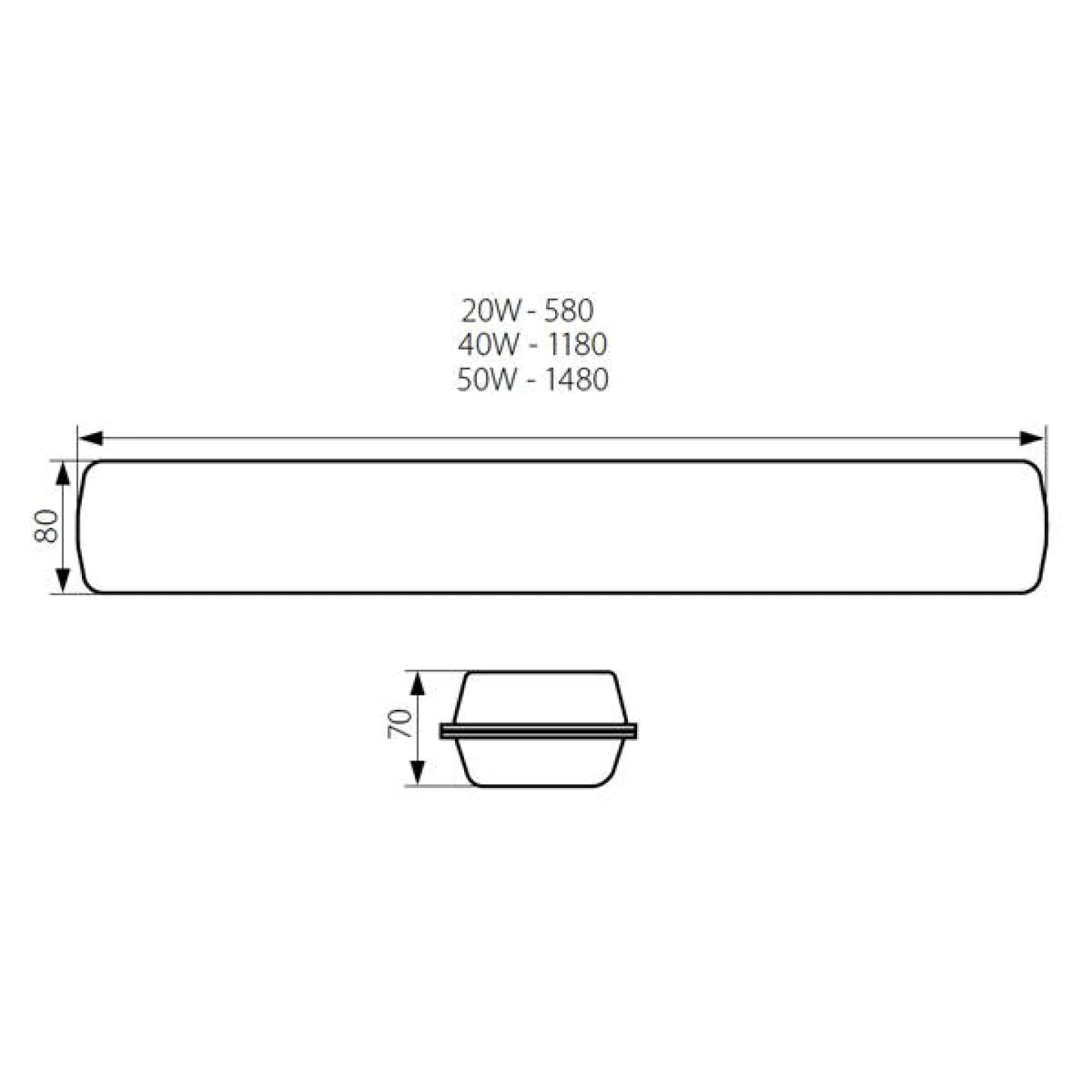 led armatuur werkplaats mah waterdicht.