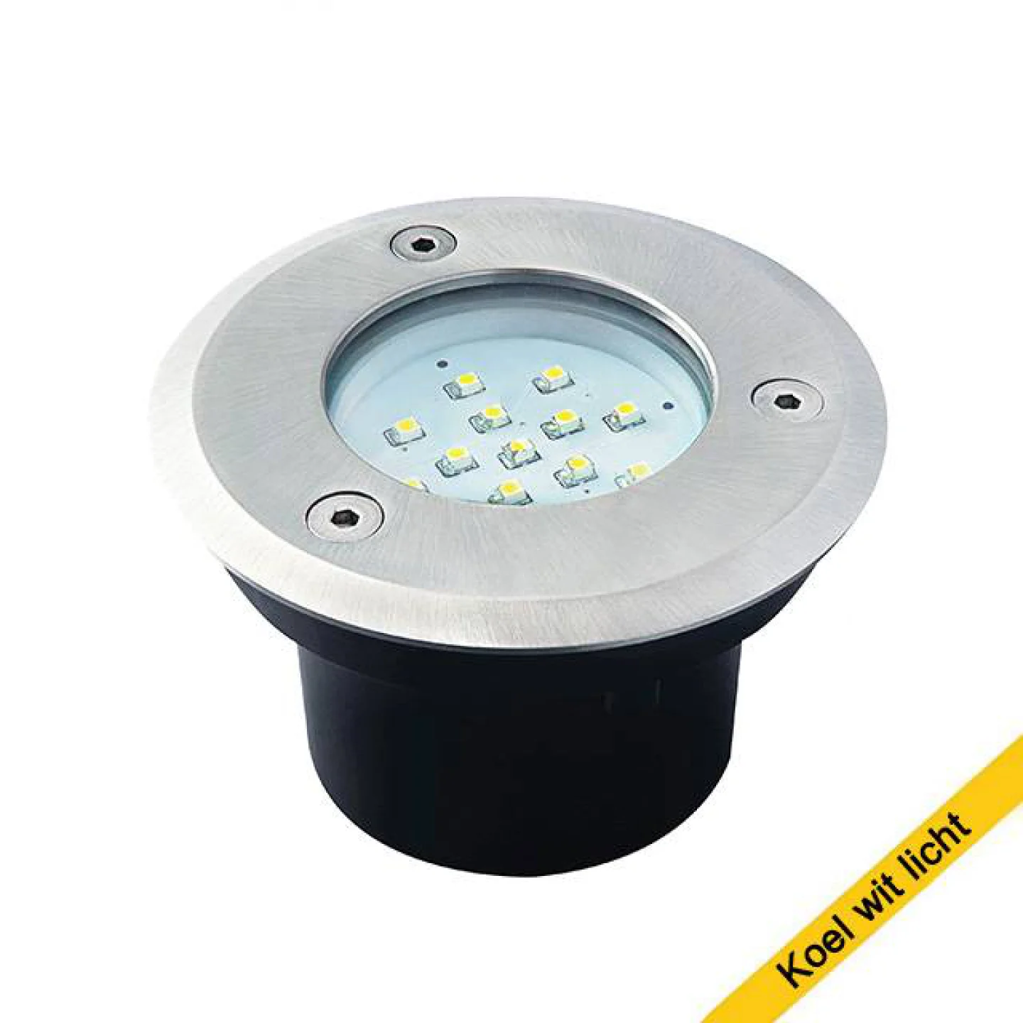 Goro Grondspot rond led koel wit licht.