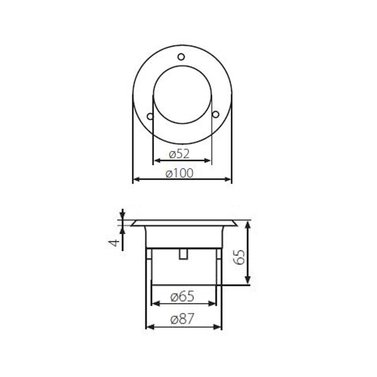 Grondspot rvs led rond