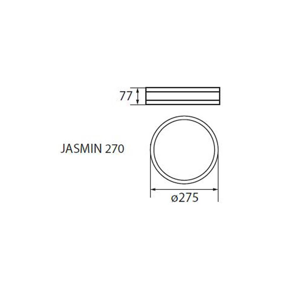 Jasmin plafondlamp maat