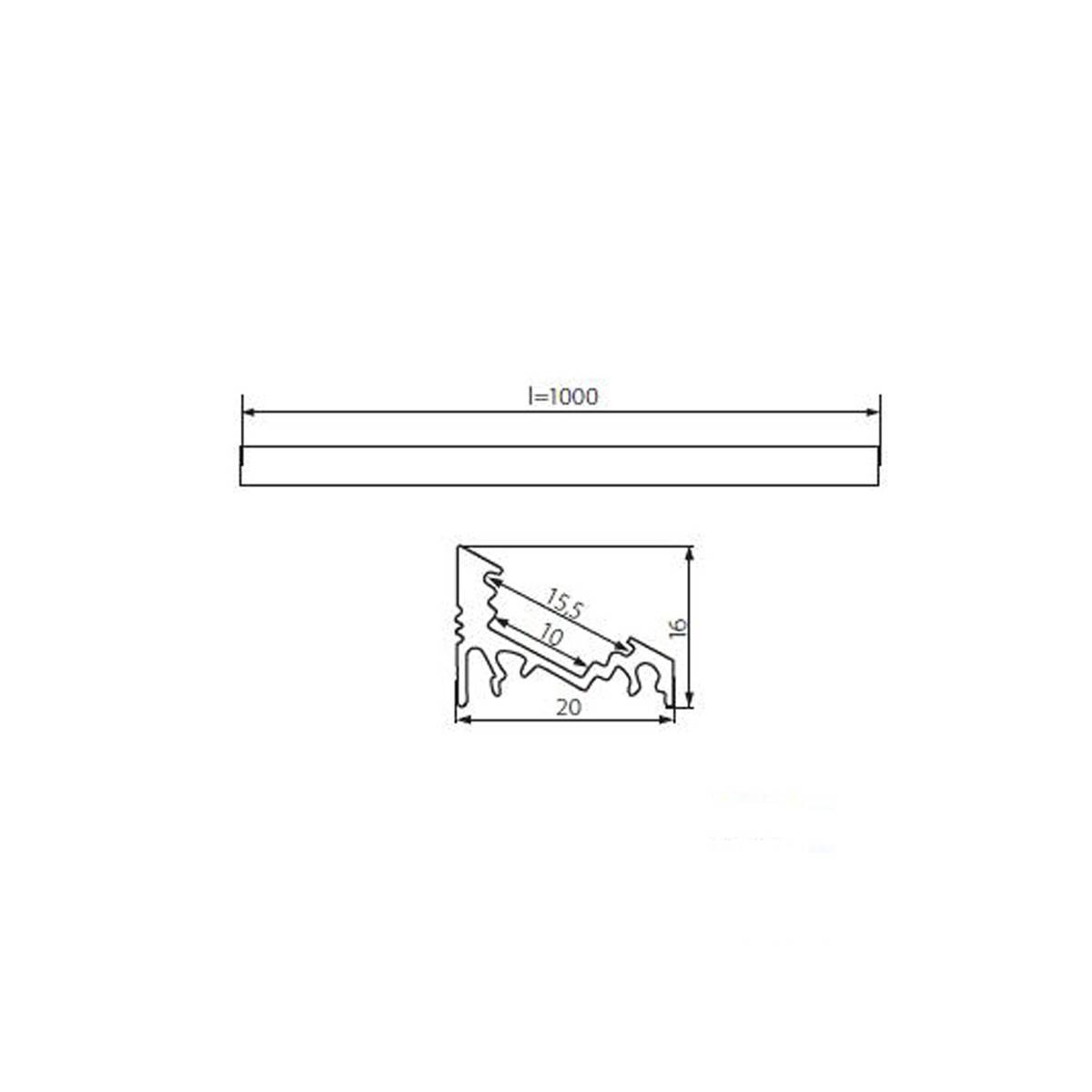 hoekprofiel led strip keukenkast