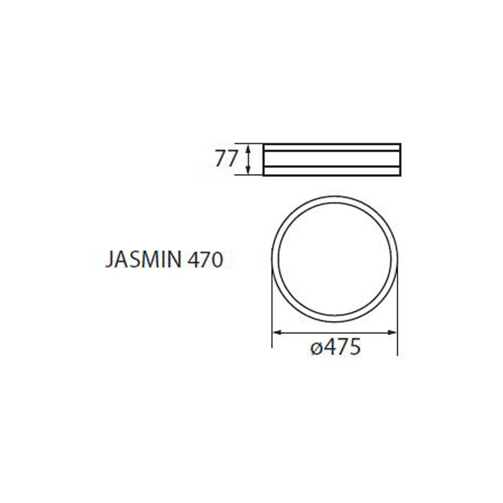 Plafondlamp led maat jasmin hout