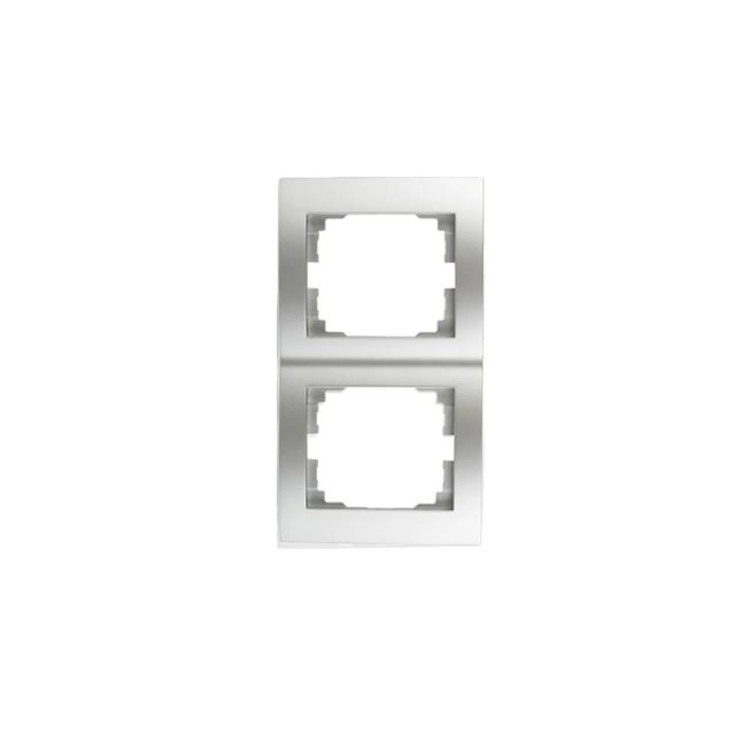 Logi afdekraam twee verticaal zilver.