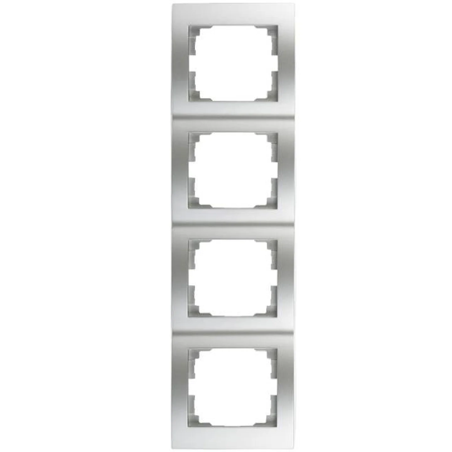 Logi afdekraam vier verticaal zilver.