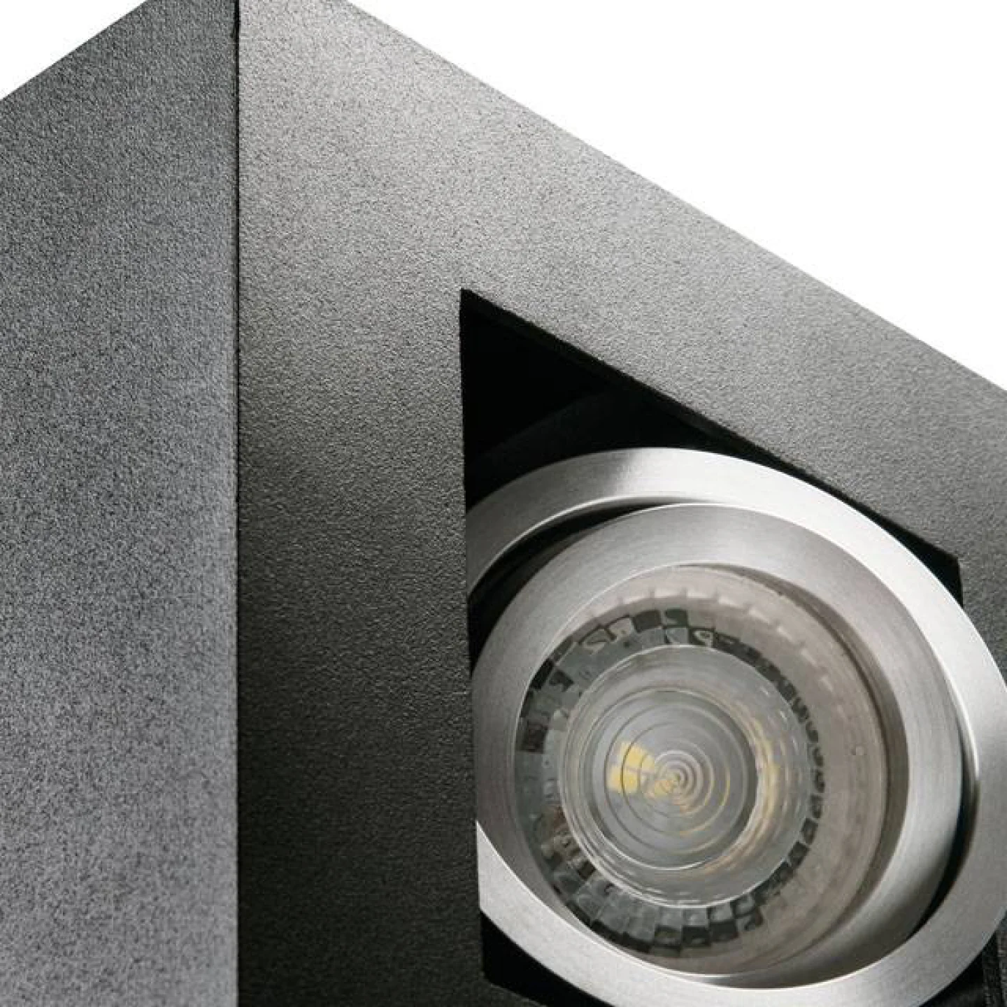 vierkante spot opbouw zwart led.