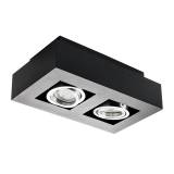 opbouwspot dubbel zwart wit led