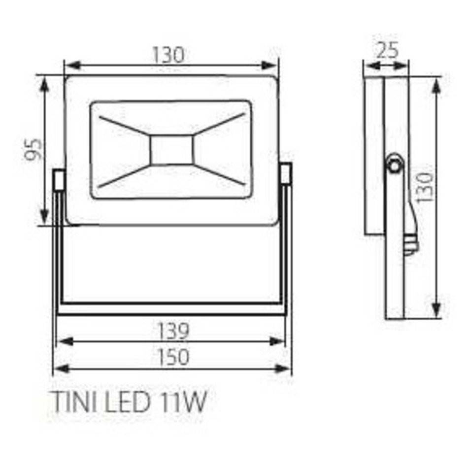 straler led klein compact wit modern