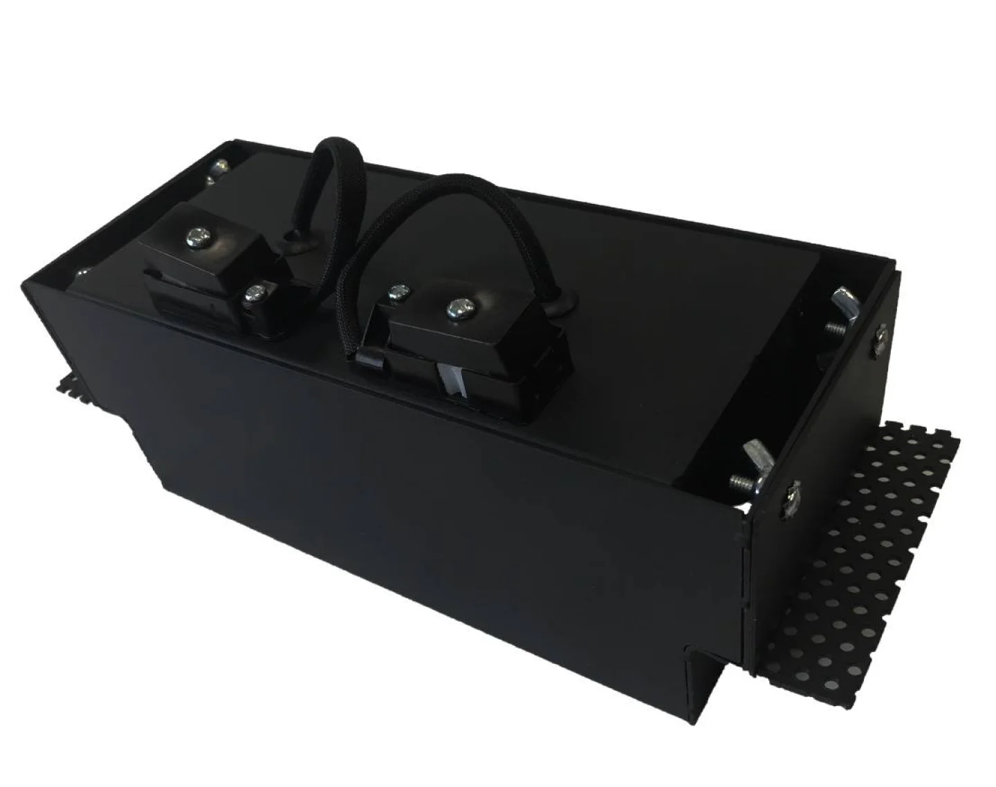Trimless inbouwspot dubbel led zwart.