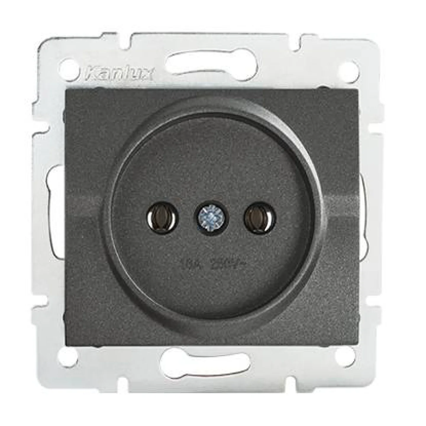 25262 Logi stopcontact grijs zwart.