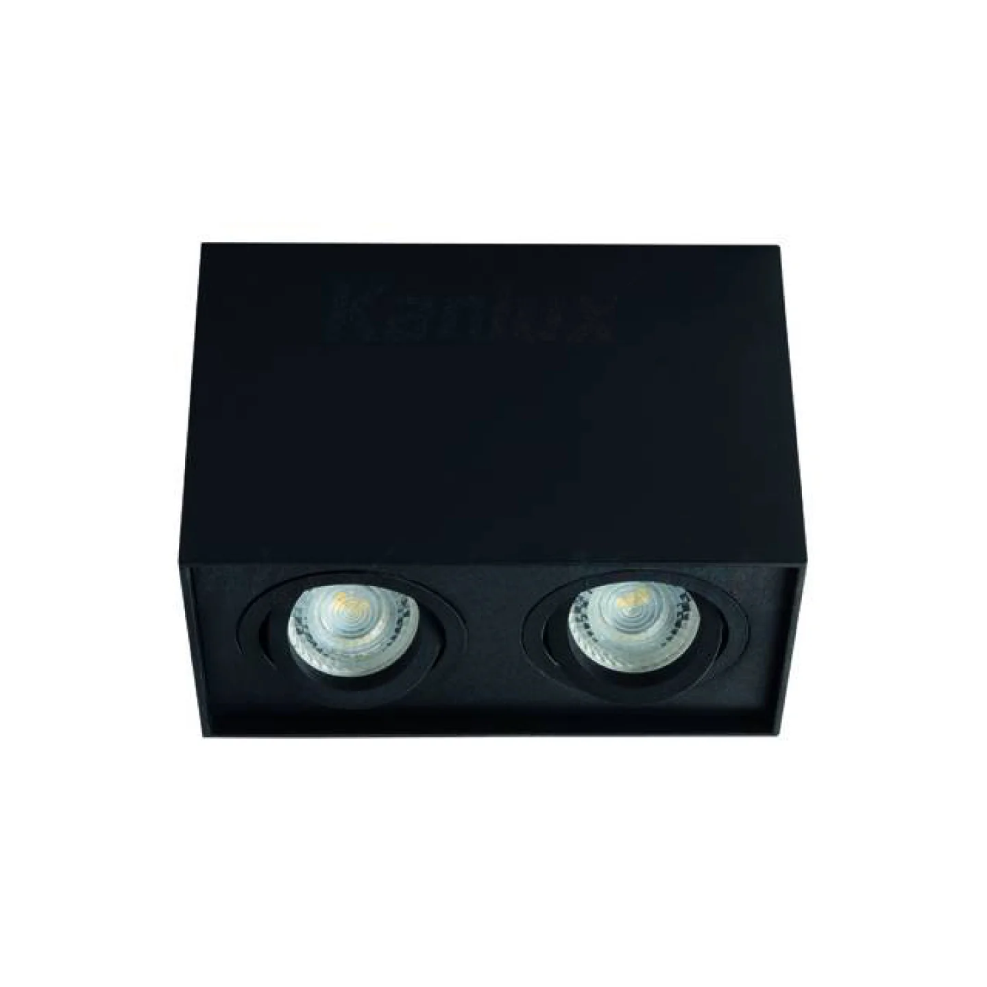 Led spot opbouw zwart vierkant gu10.