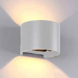 reka led wandlamp buiten rond wit