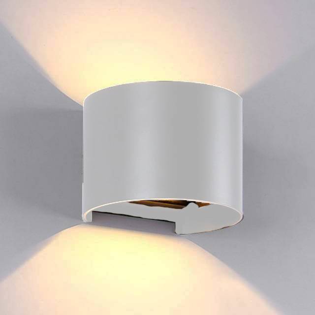 reka led wandlamp buiten rond wit