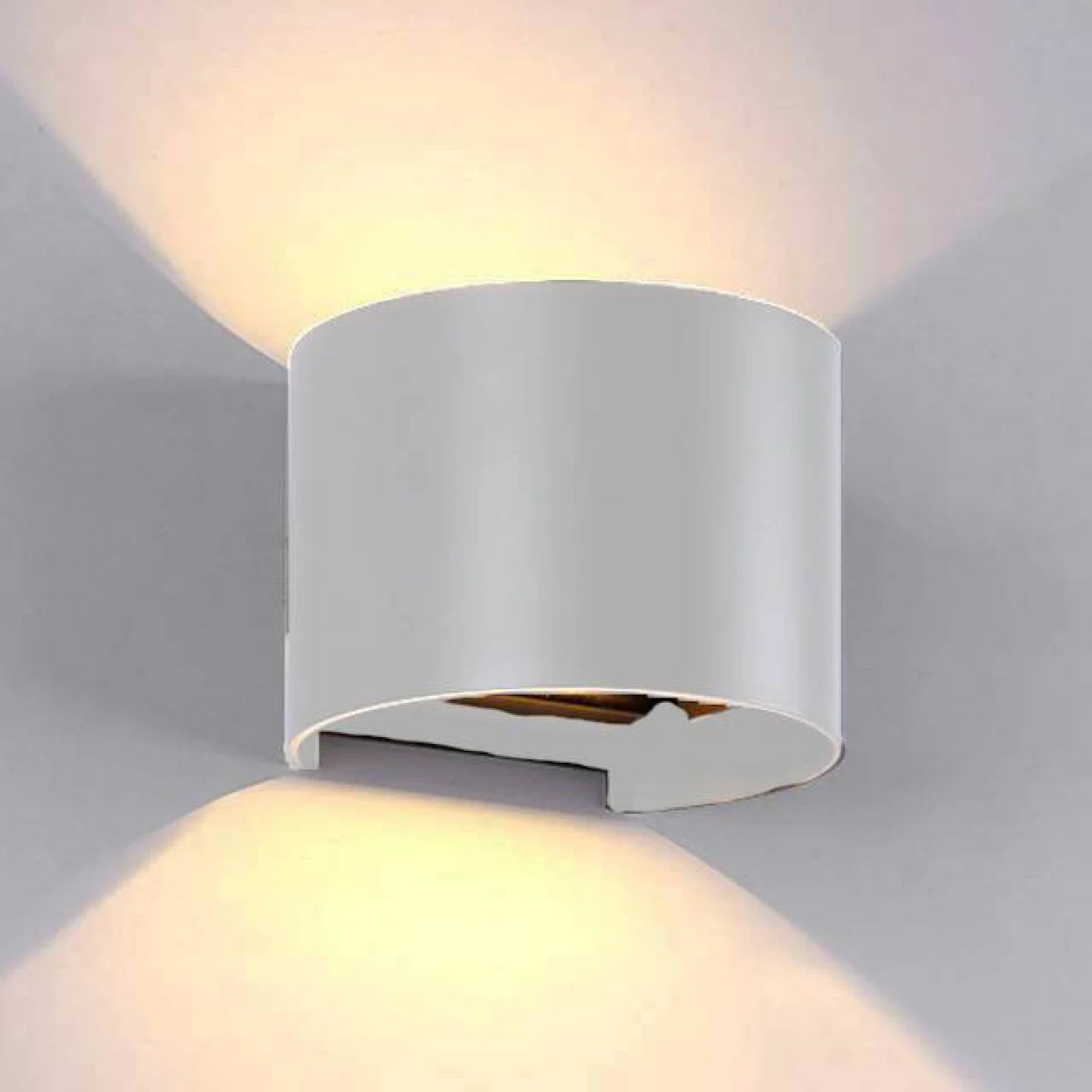 reka led wandlamp buiten rond wit.