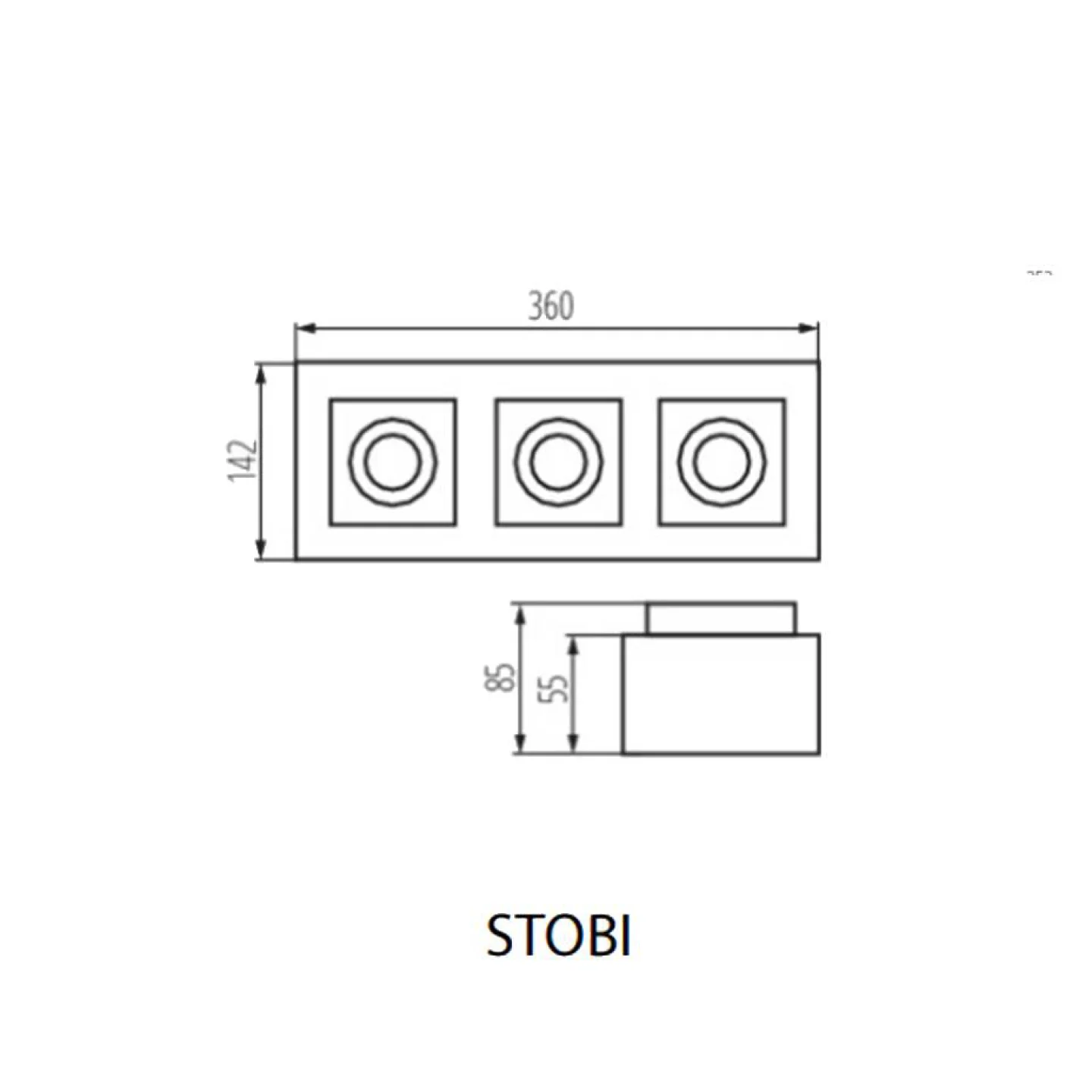 Stobi drievoudig led maat.