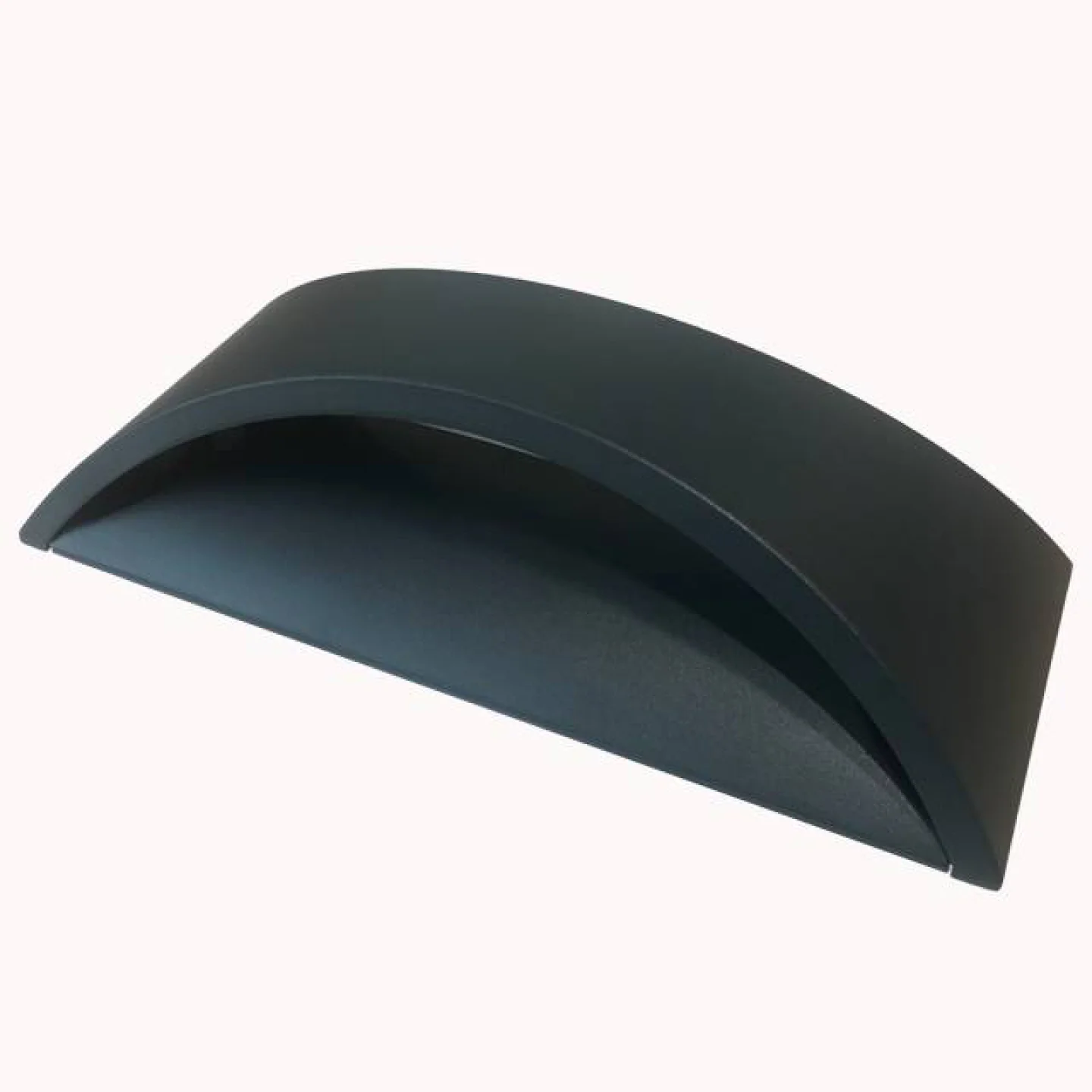 Biso led wandlamp zwart antraciet grijs.