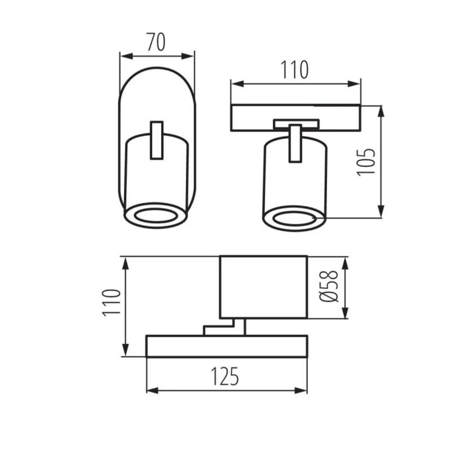 Led wandspot Laurin GU10.