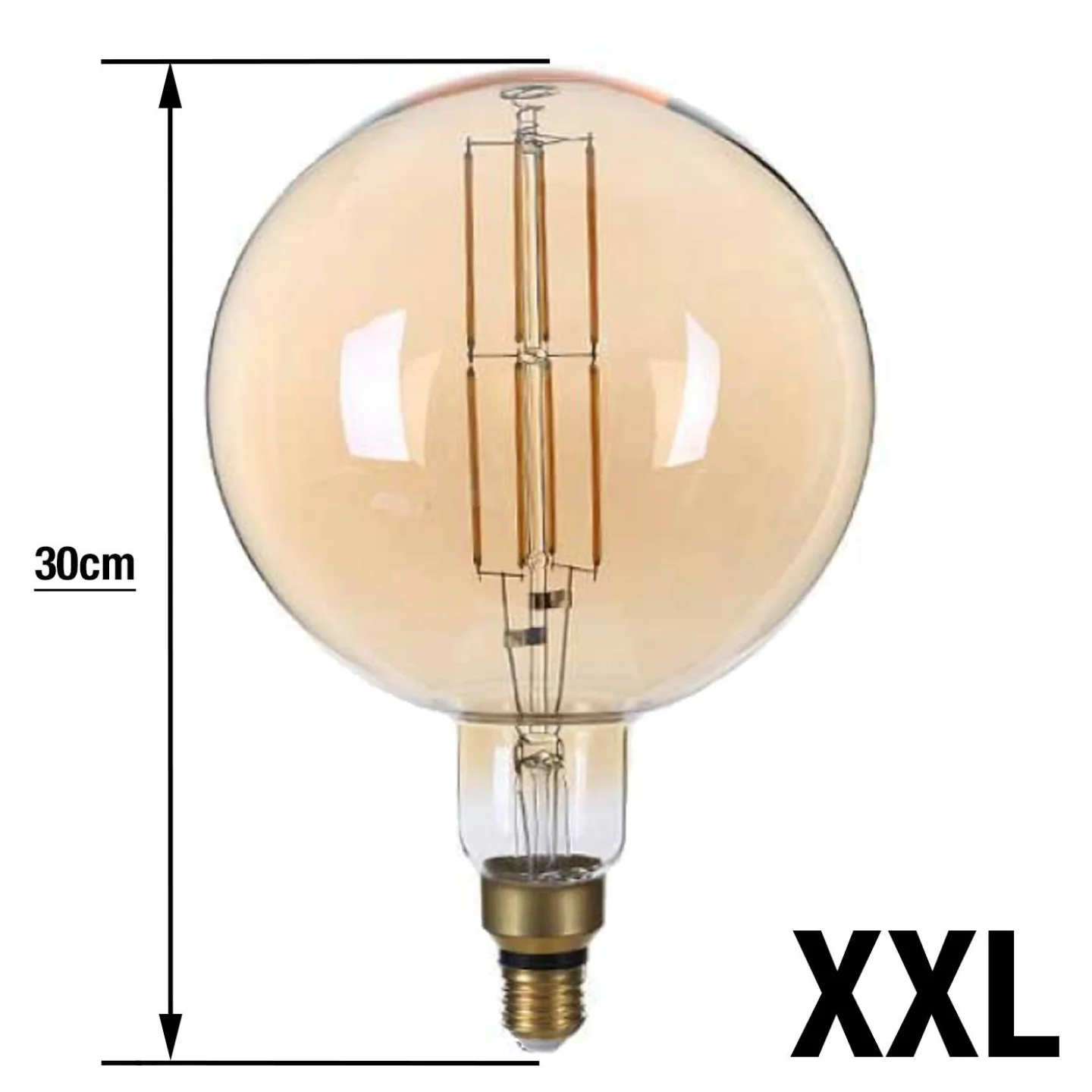 Led lamp groot globe dimbaar goud glas.