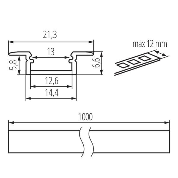 intelligentie verbannen transmissie K Montage Profiel Led Strip | Montage Profiel