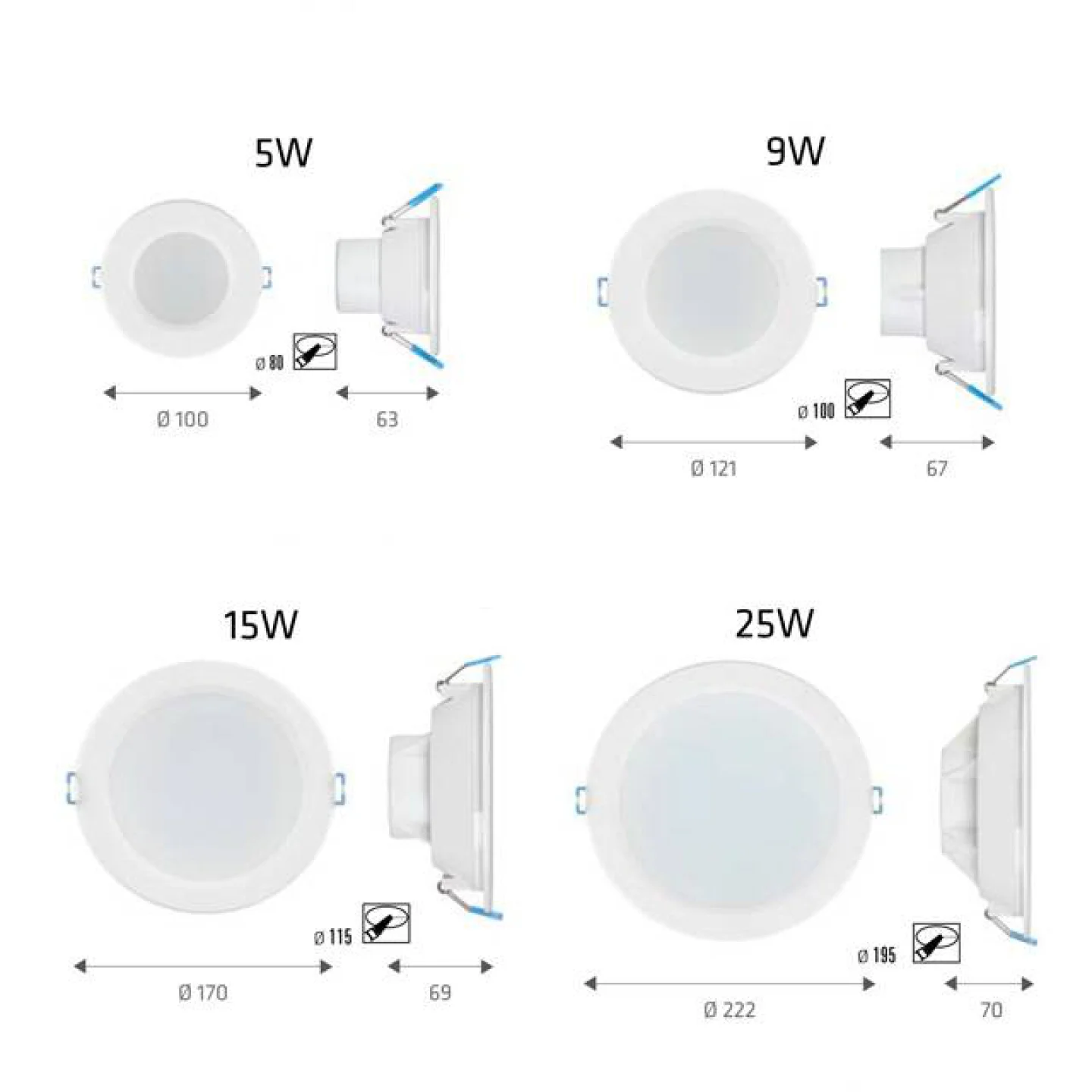 nirgy led spot downlight warm wit licht.