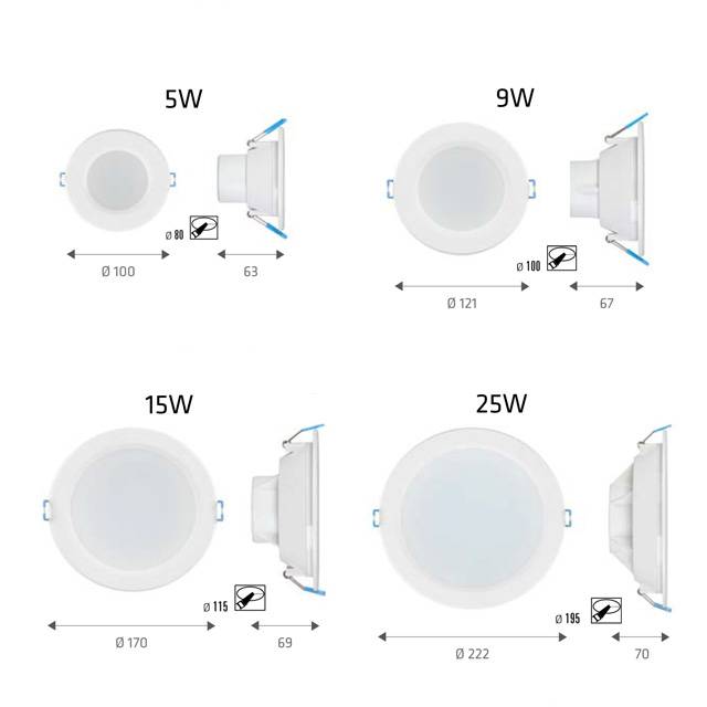 nirgy led spot downlight warm wit licht