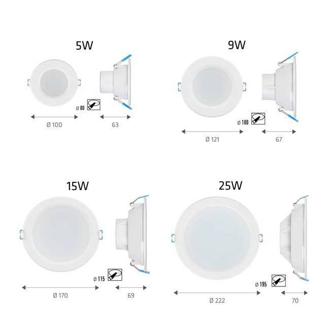 nirgy led spot downlight warm wit licht