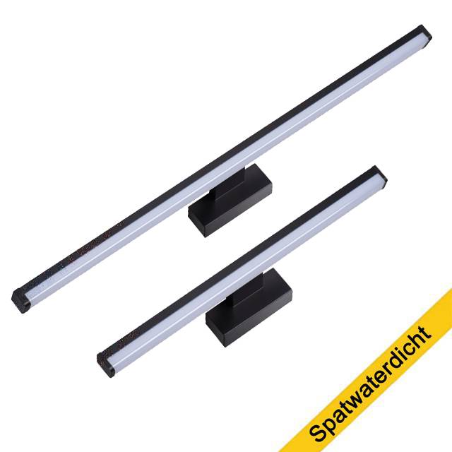 impliciet Stapel Gedwongen Asten Led Wand/Spiegel armatuur Zwart | Badkamer Verlichting