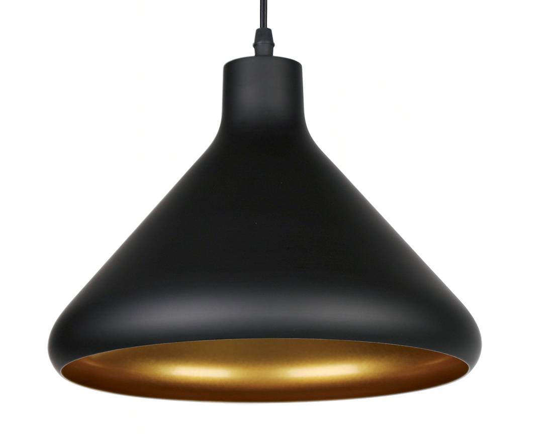 lamp pendel mat zwart goud led E27