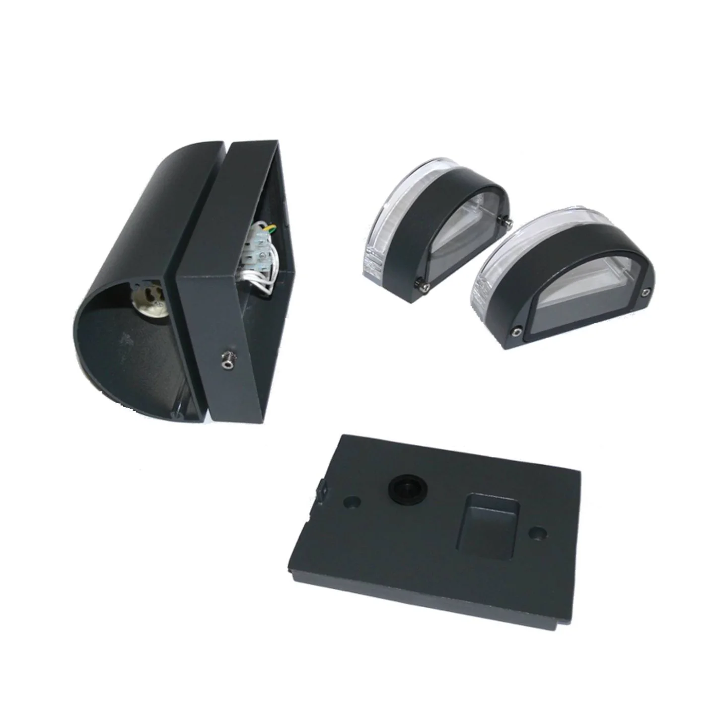 Zew Rond buitenlamp led zwart.