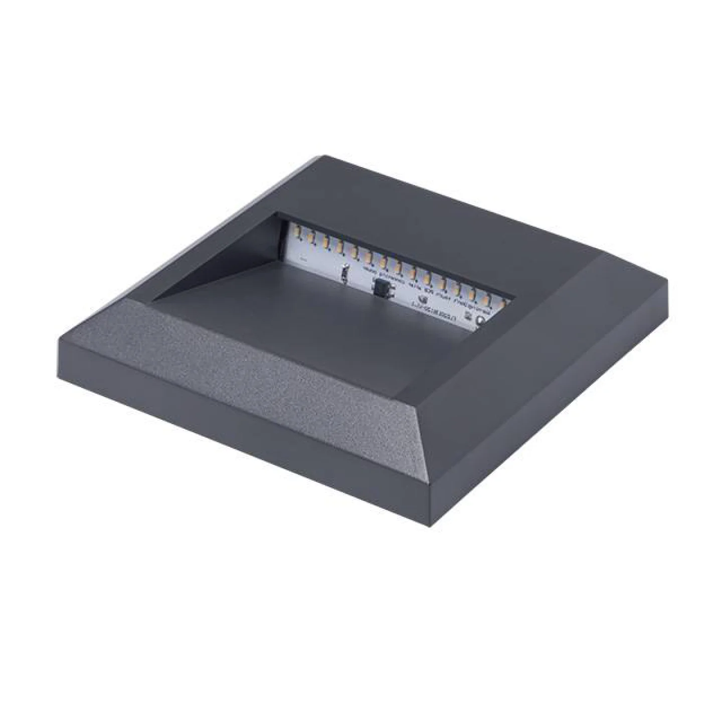 croto led wand armatuur grijs zwart.