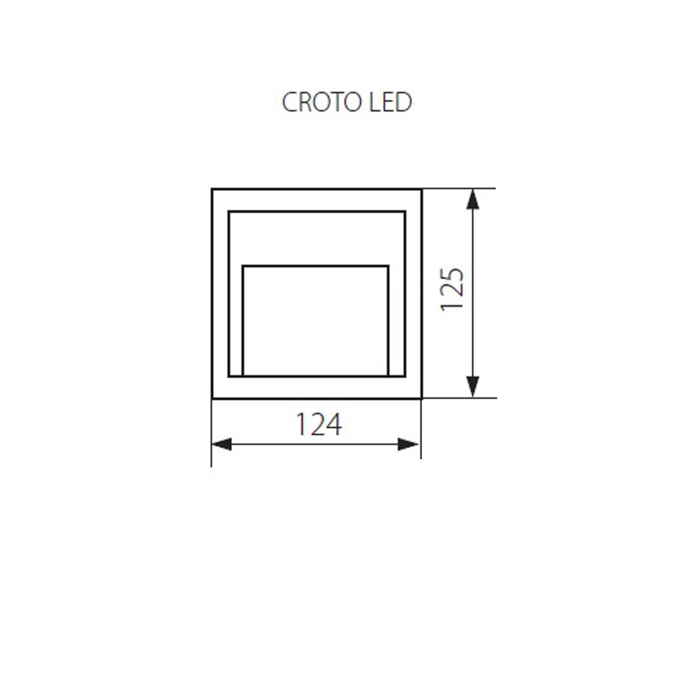 croto-I led buitenlamp oprit gevellamp