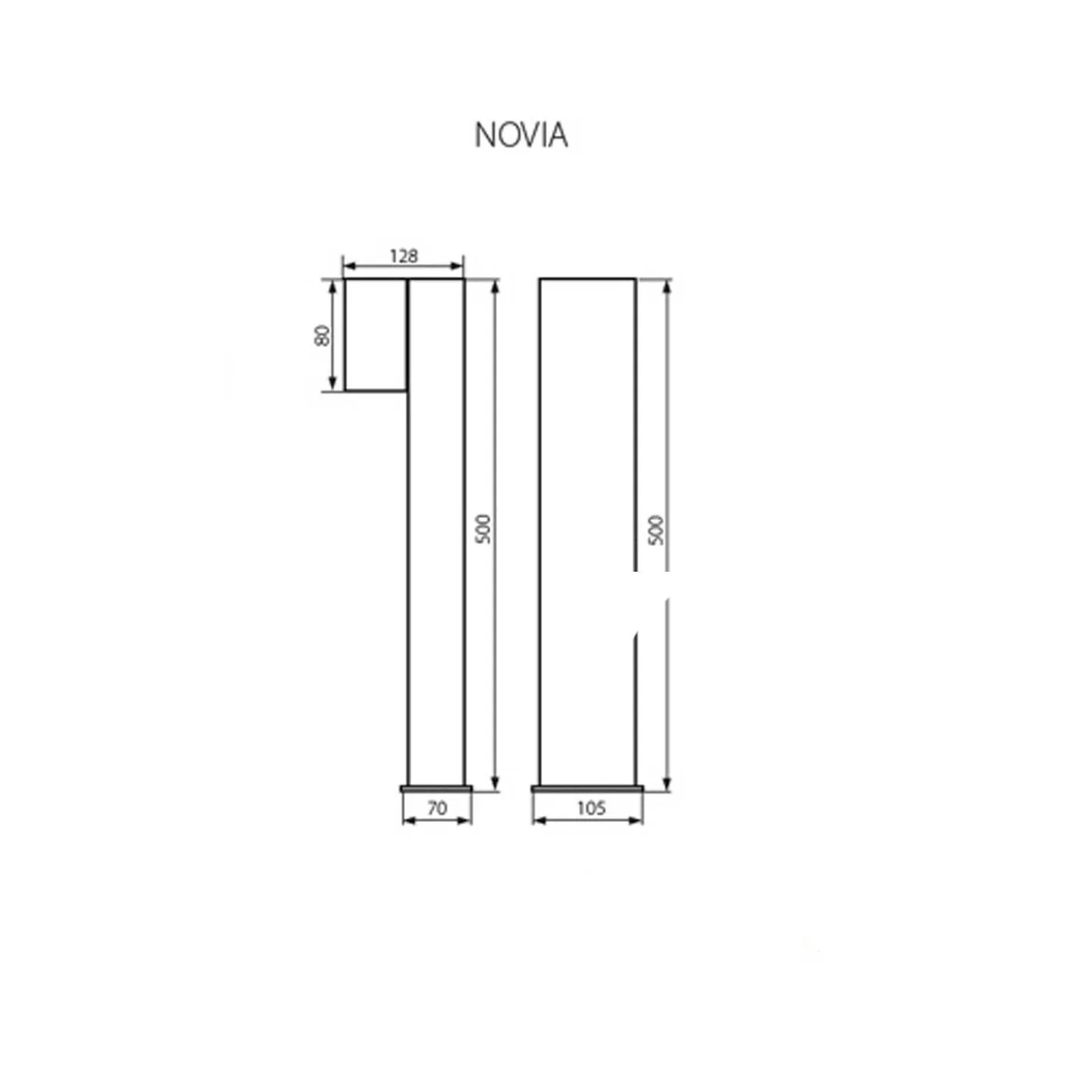 novia gu10  led zwart tuinlamp staand.