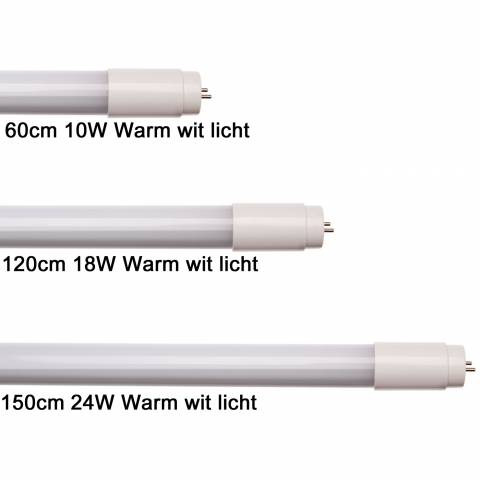 Lede buis warm wit licht 60cm 120cm 150c
