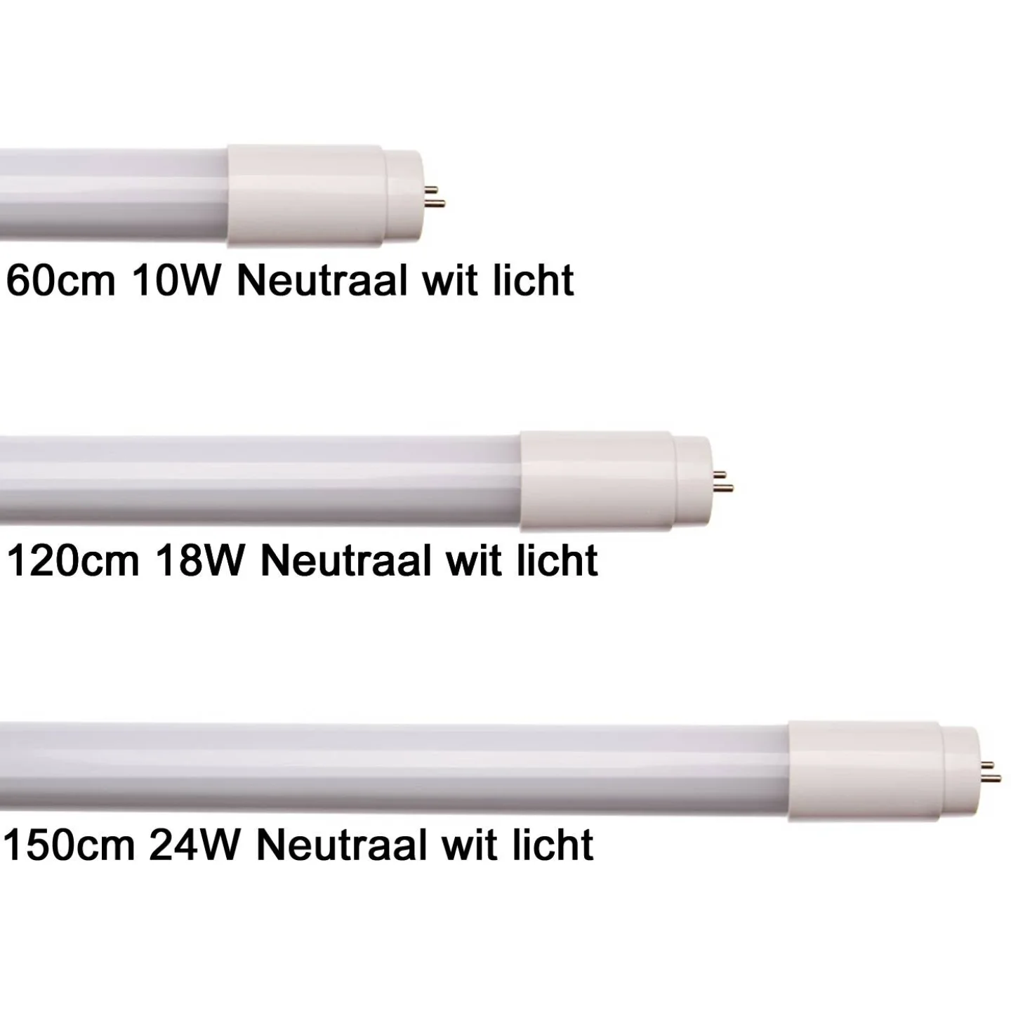 Lede buis neutraal wit licht 60cm 120cm.