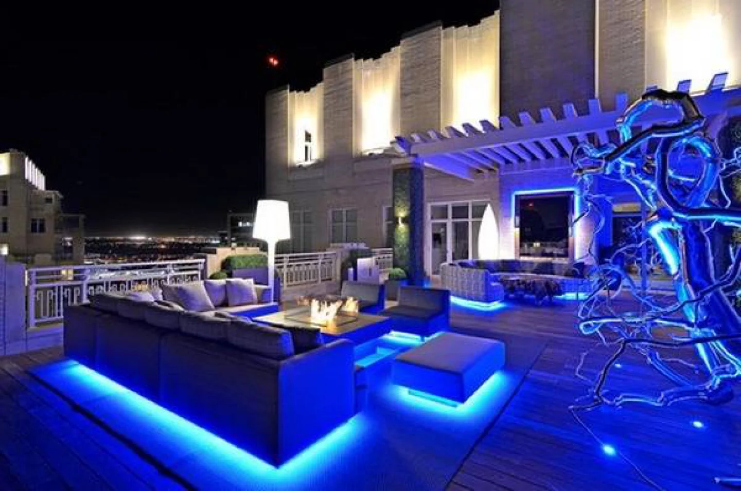 led slang blauw licht buitenverlichting.